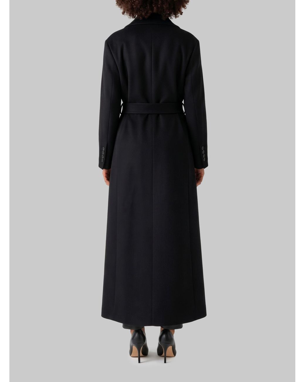 Dolce & Gabbana Black Belted Long Coat