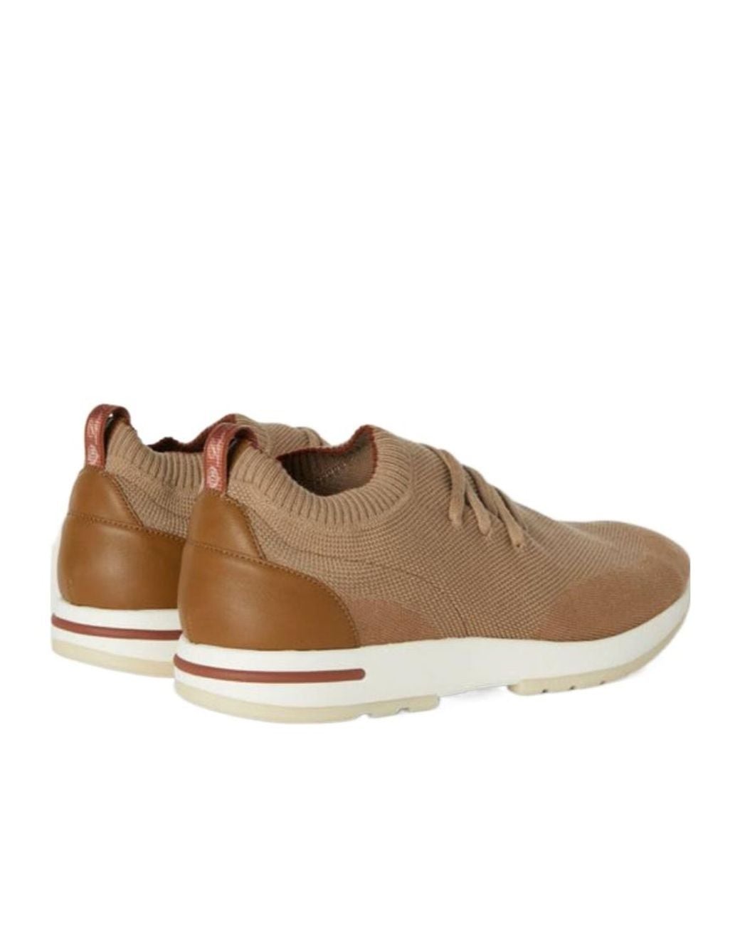 Loro Piana Brown 360 Lp Flexy Walk Knitted Leather Sneakers for men