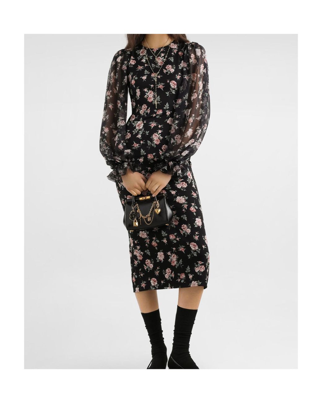 Dolce & Gabbana Black Silk Dress