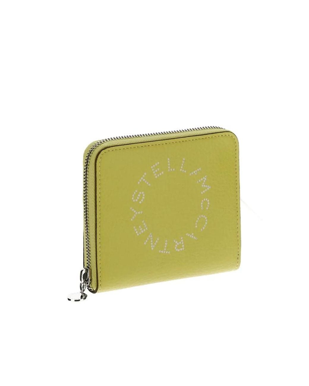 Stella McCartney Green Logo-Printed Zip-Around Wallet