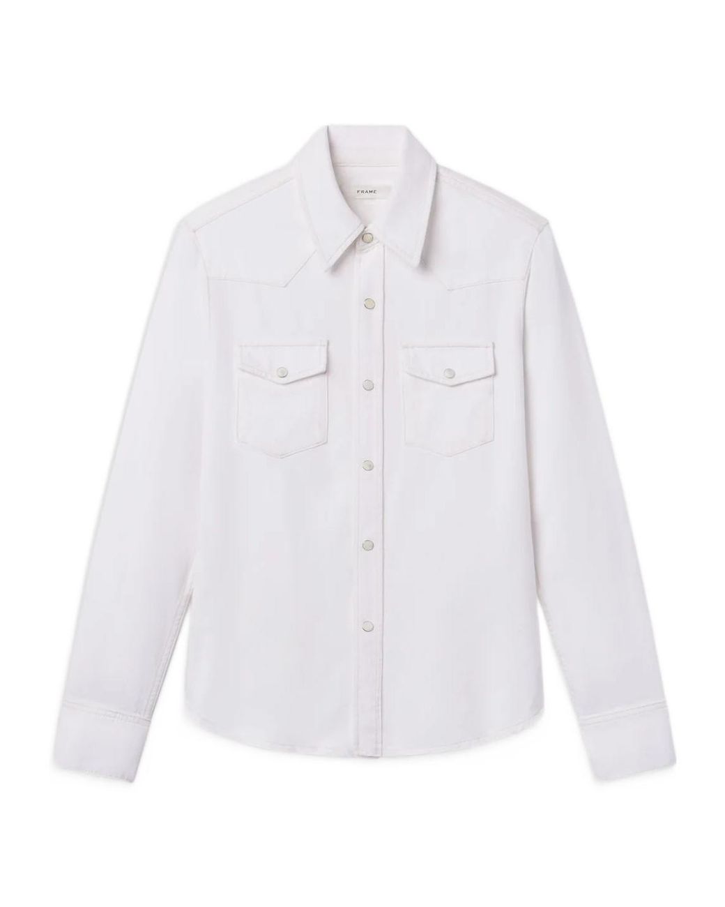 FRAME White Long Sleeved Buttoned Shirt