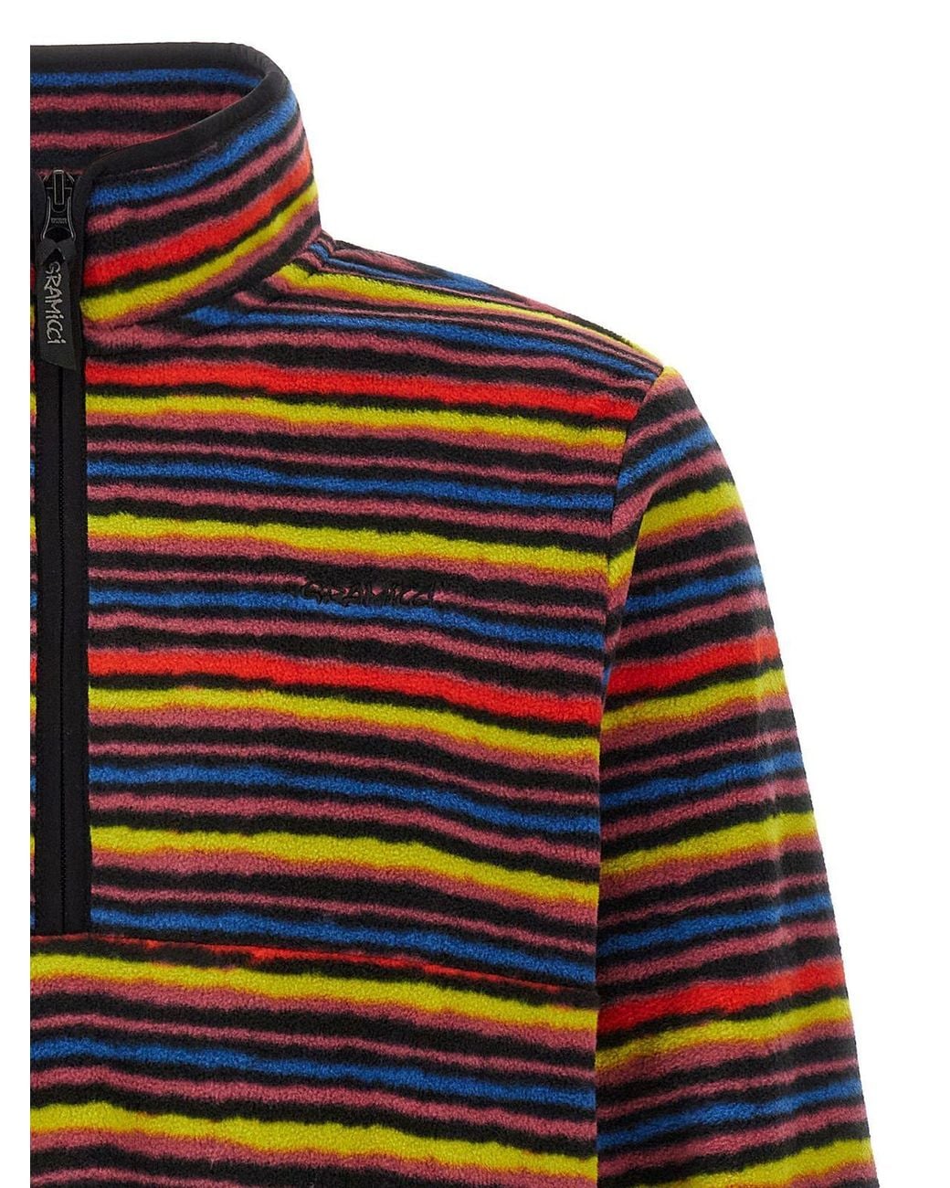 Gramicci Red Striped Half-Zip Fleece Sweater for men