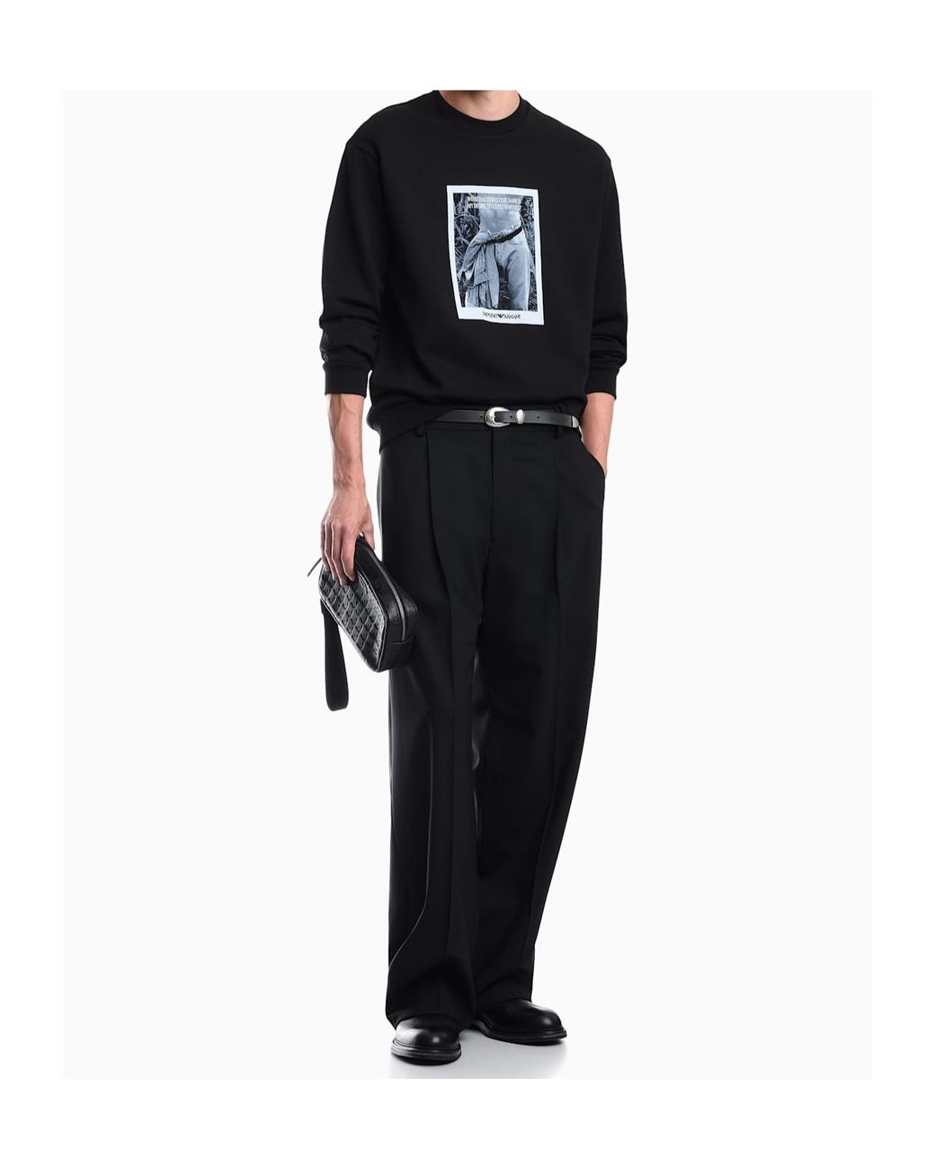 Emporio Armani Blue Signature Capsule Graphic-Print Sweatshirt for men