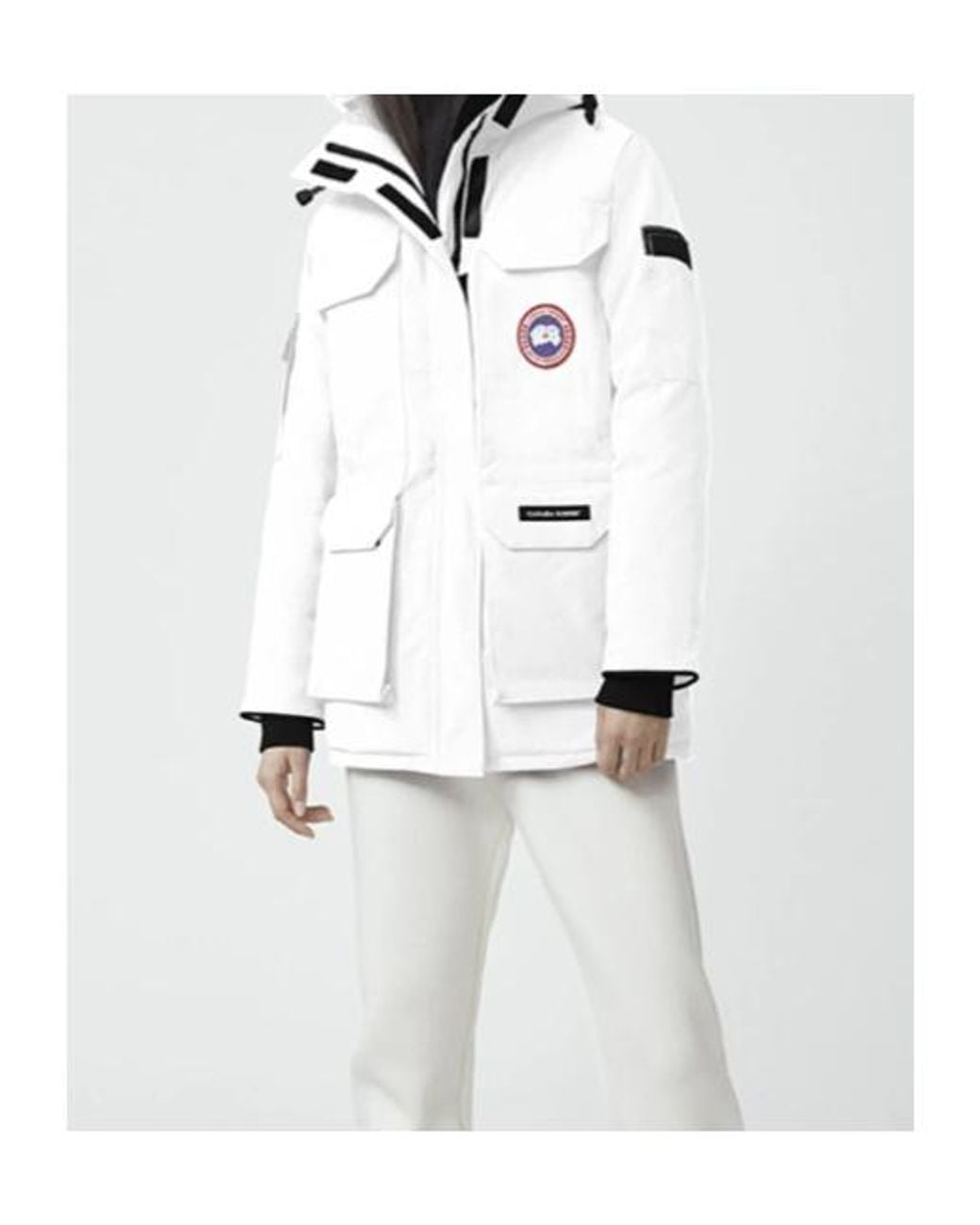 Canada Goose White Expedition Parker Down Jacket