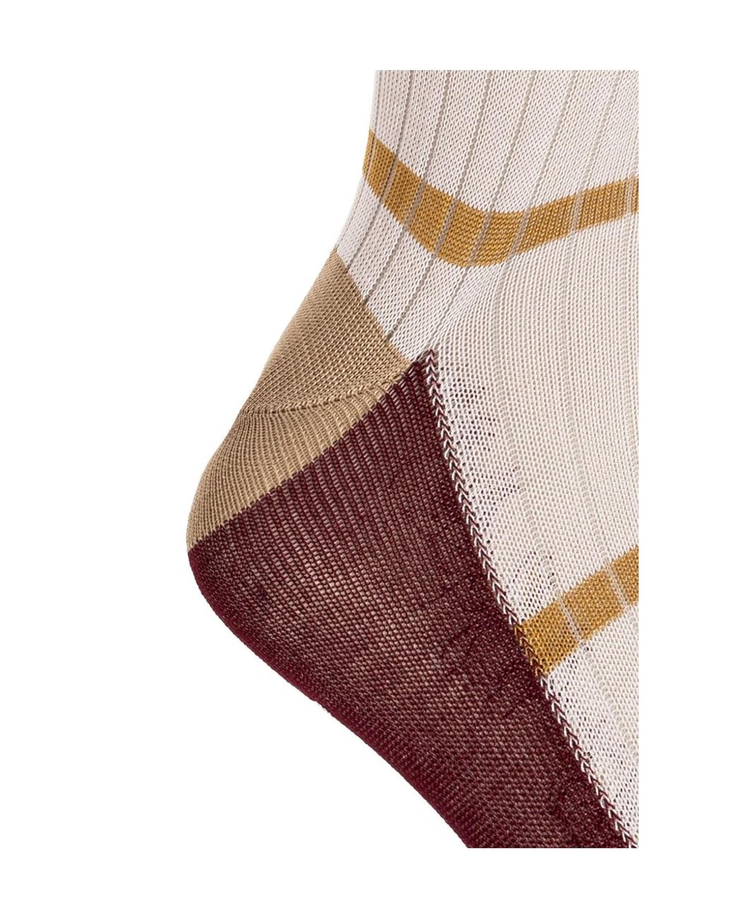 Marni Pink Stripe Pattern Logo Socks