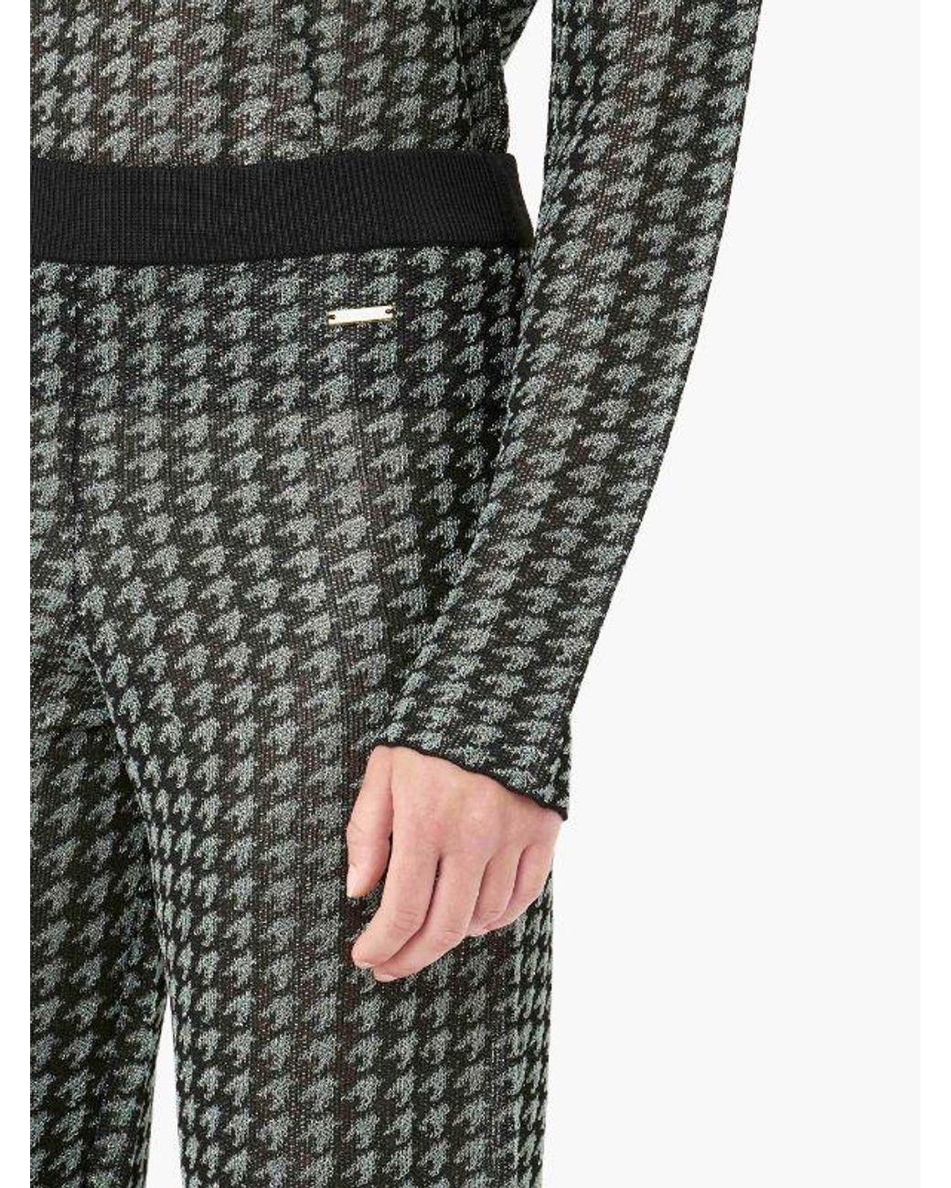 J.W. Anderson Gray Check-Pattern Logo-Plaque Trousers