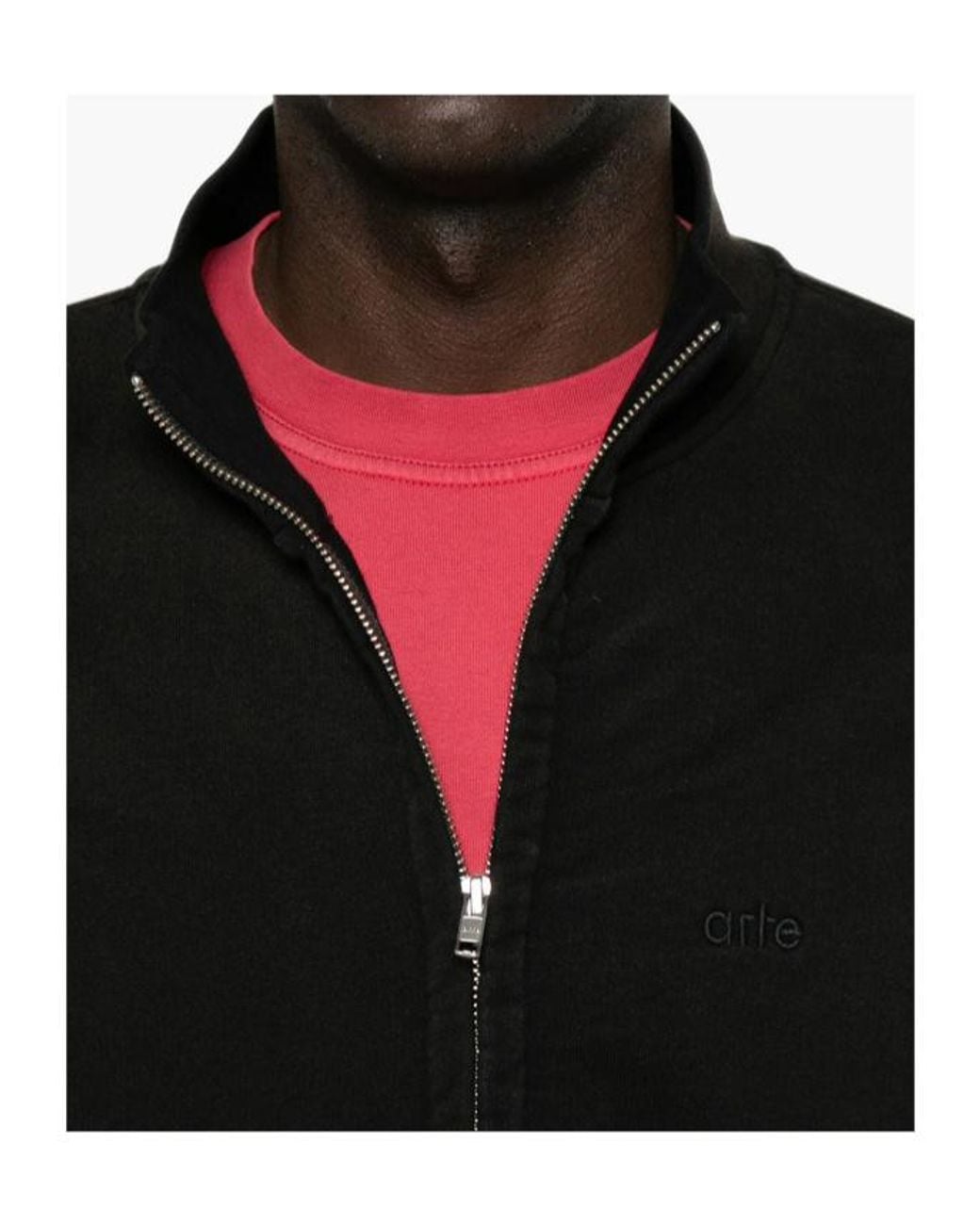 Arte' Black Long-Sleeve Sweatshirt for men