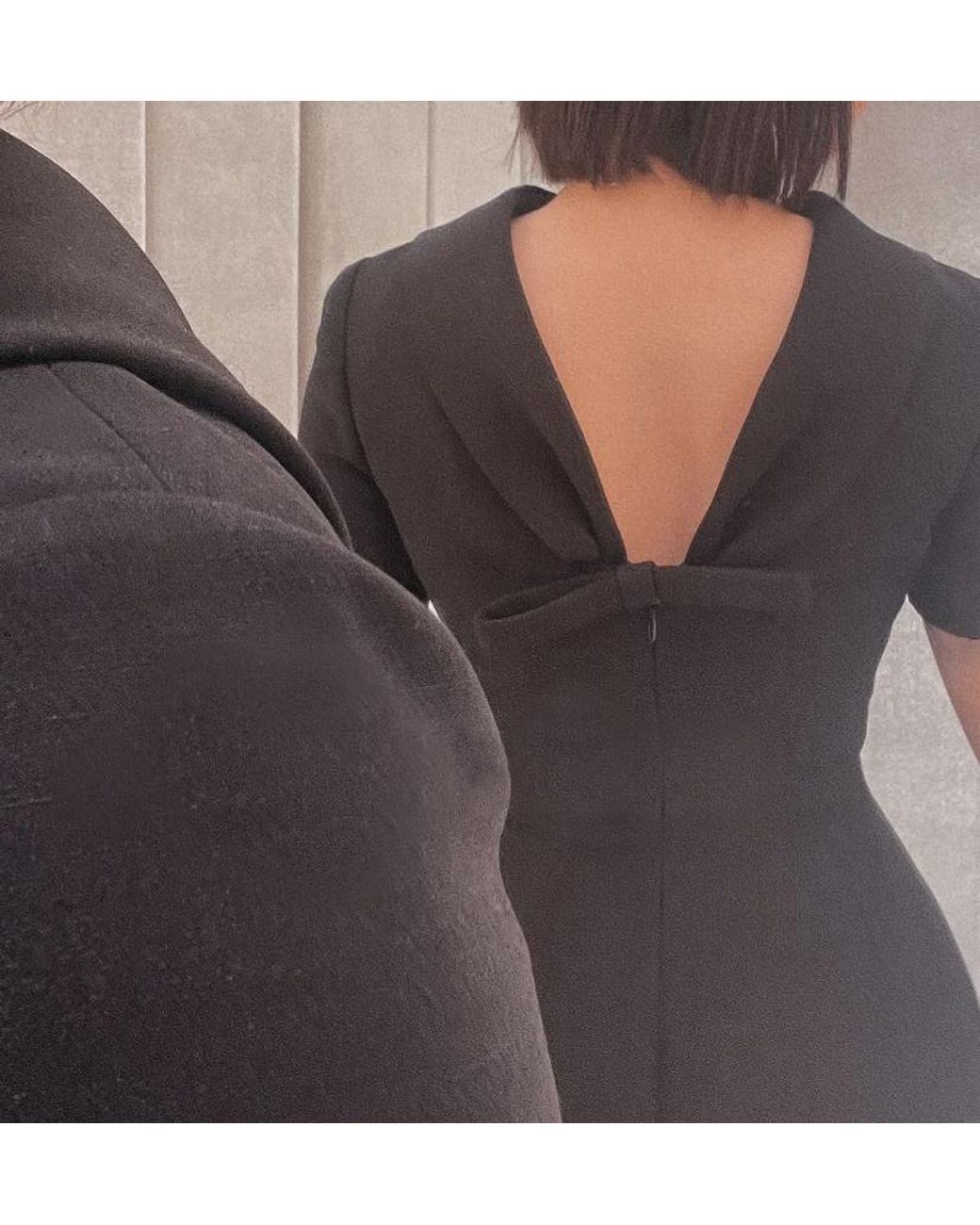 Valentino Black Bow-Detail Mini Dress