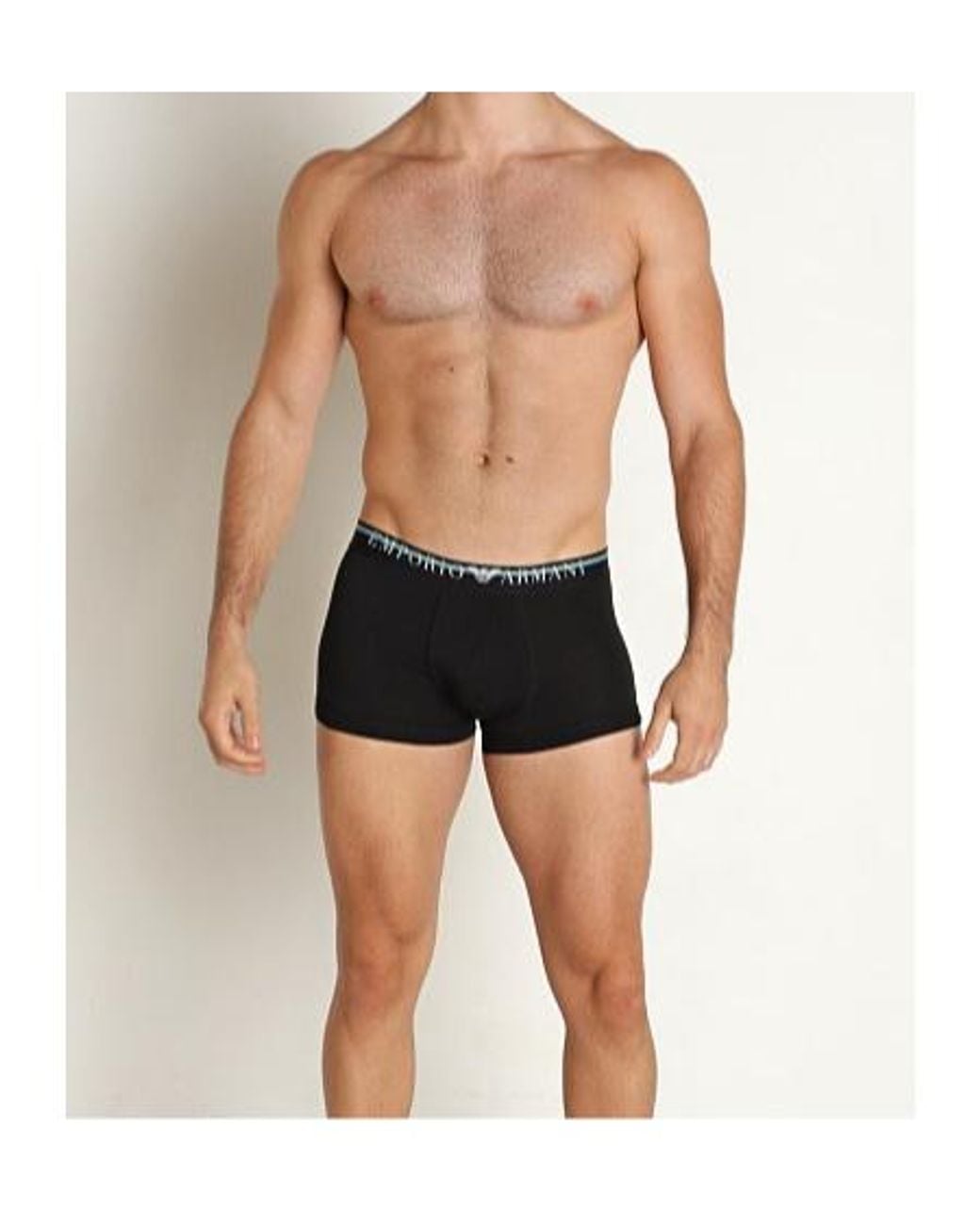 Emporio Armani Blue Elastic Waist Panties for men