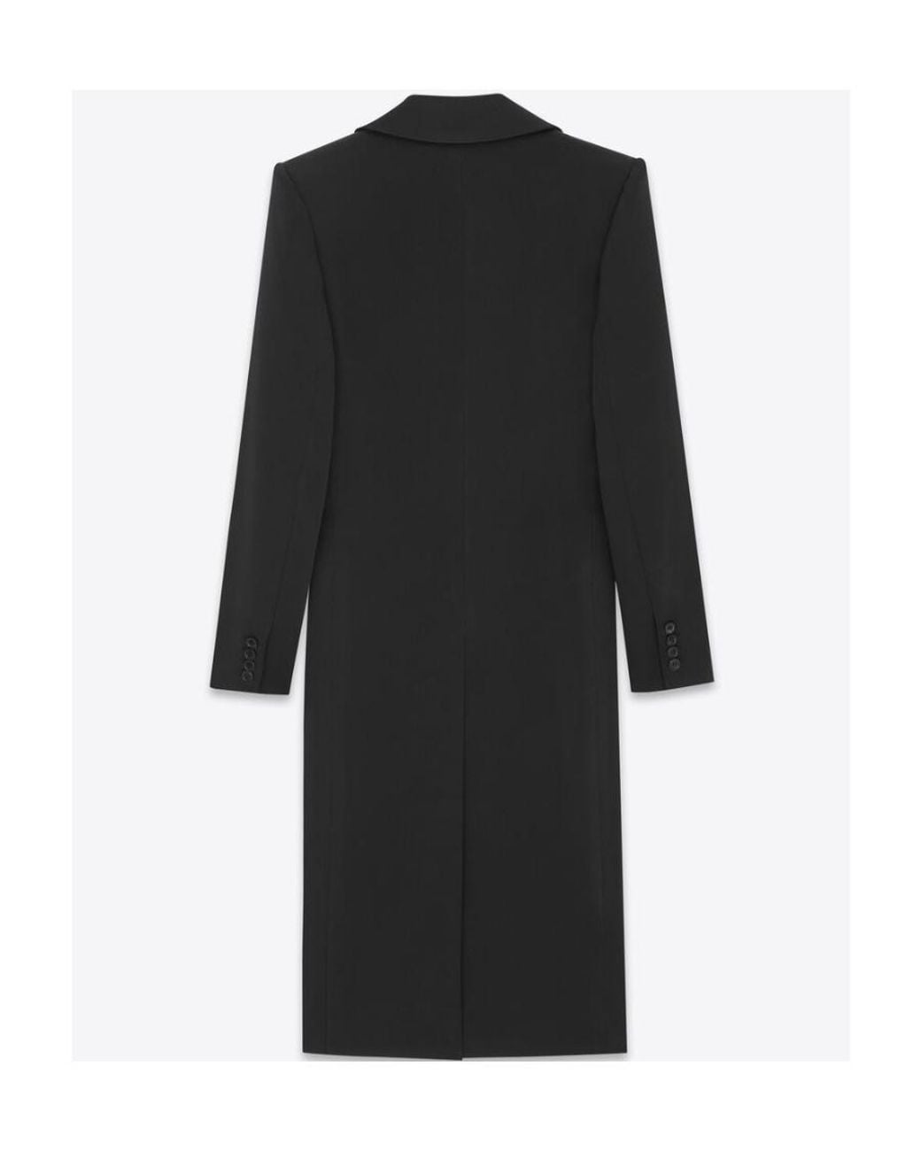 Saint Laurent Black Single-Breasted Coat