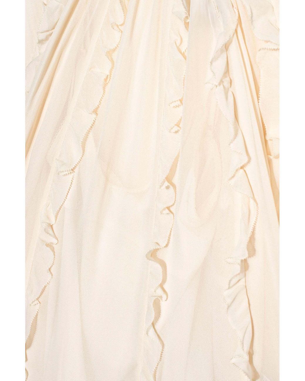 Zimmermann Natural Frill Billow Long-Sleeved Top