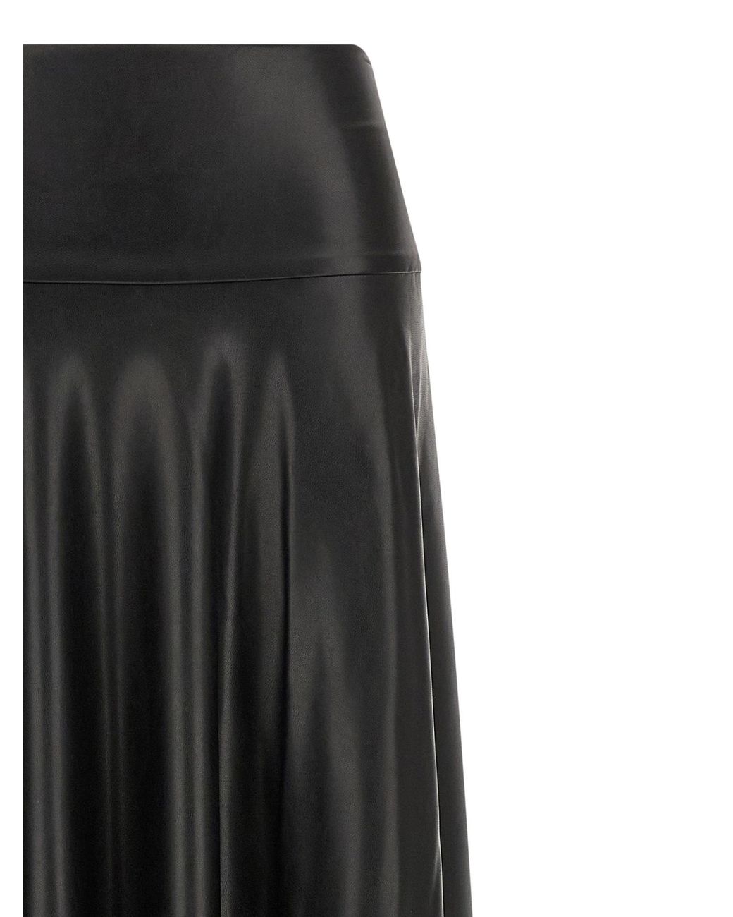Norma Kamali Black Flared Maxi Skirt