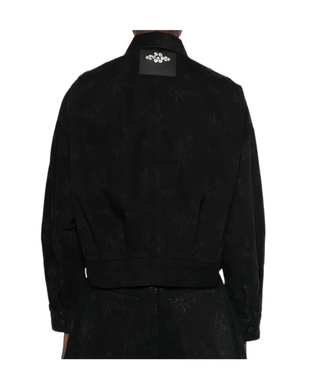 Simone Rocha Black Casual Jacket With Collar Detailing