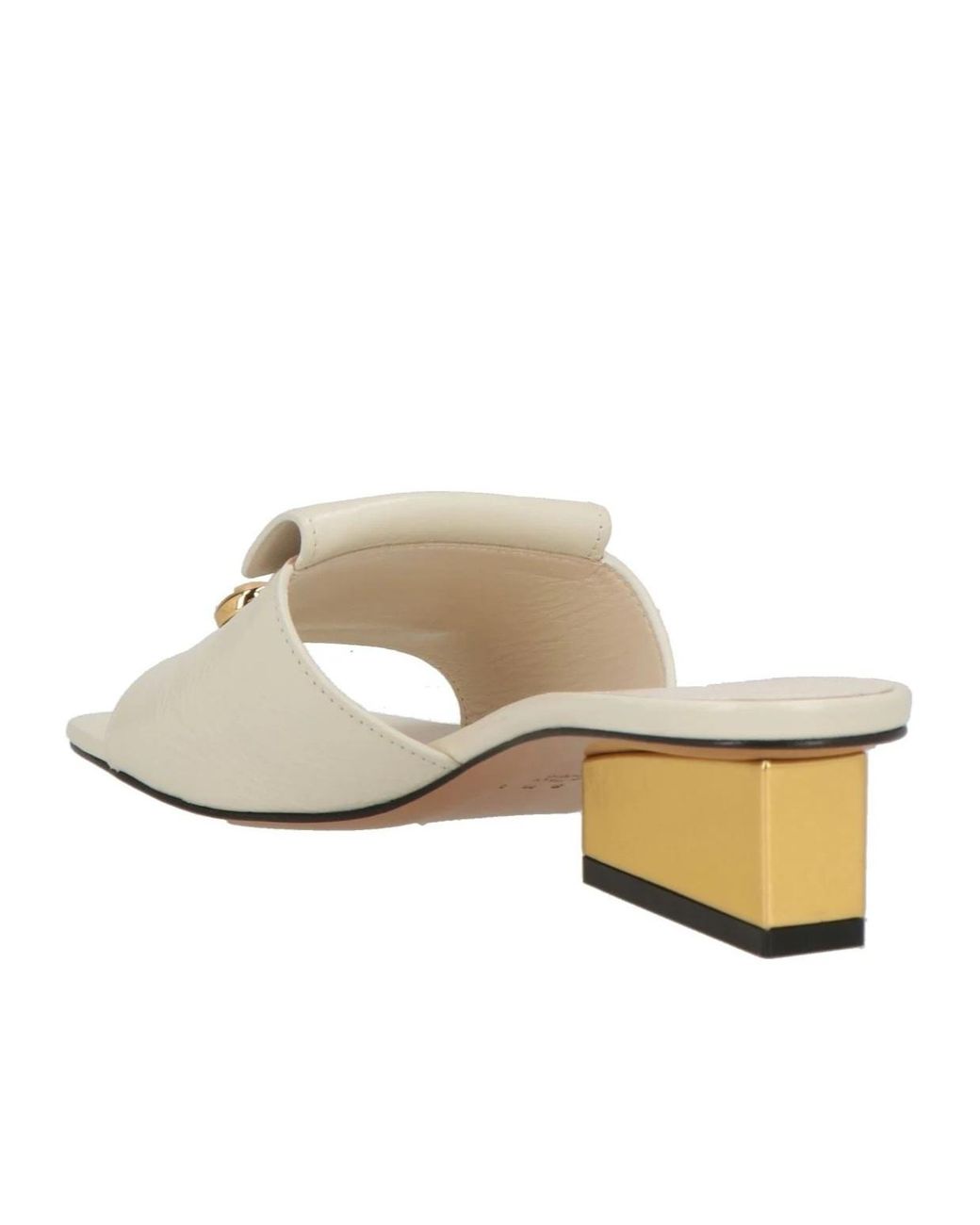 Marni White Simple Leather Slippers