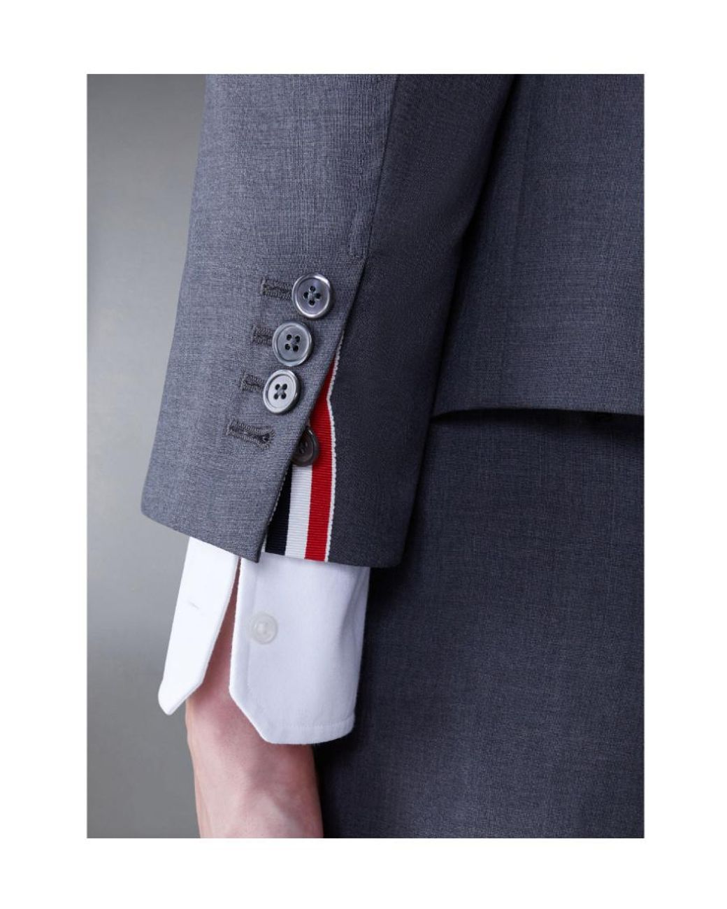 Thom Browne Blue Bar Striped Single Breasted Jacket for men