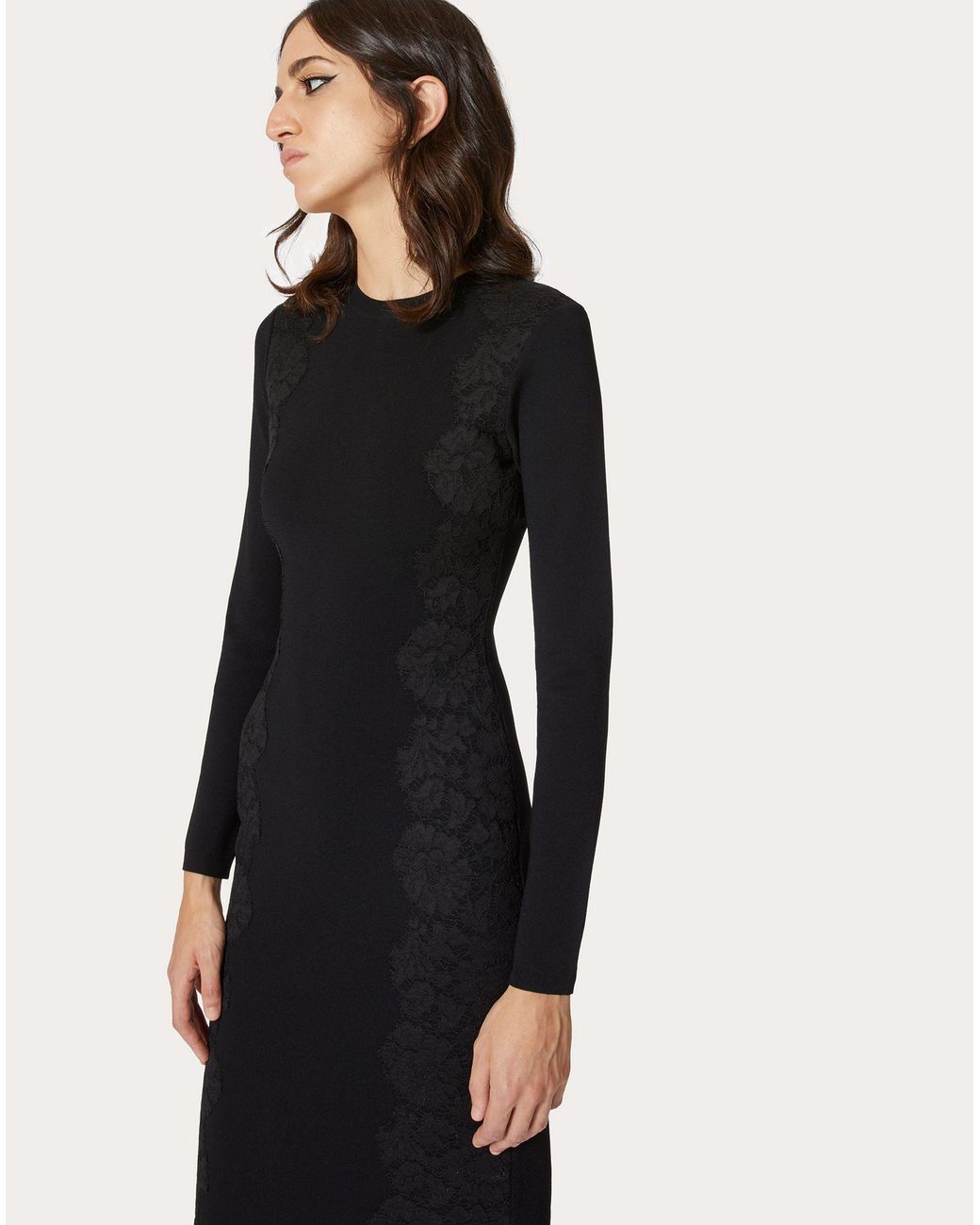 Valentino Black Long-Sleeved Dress