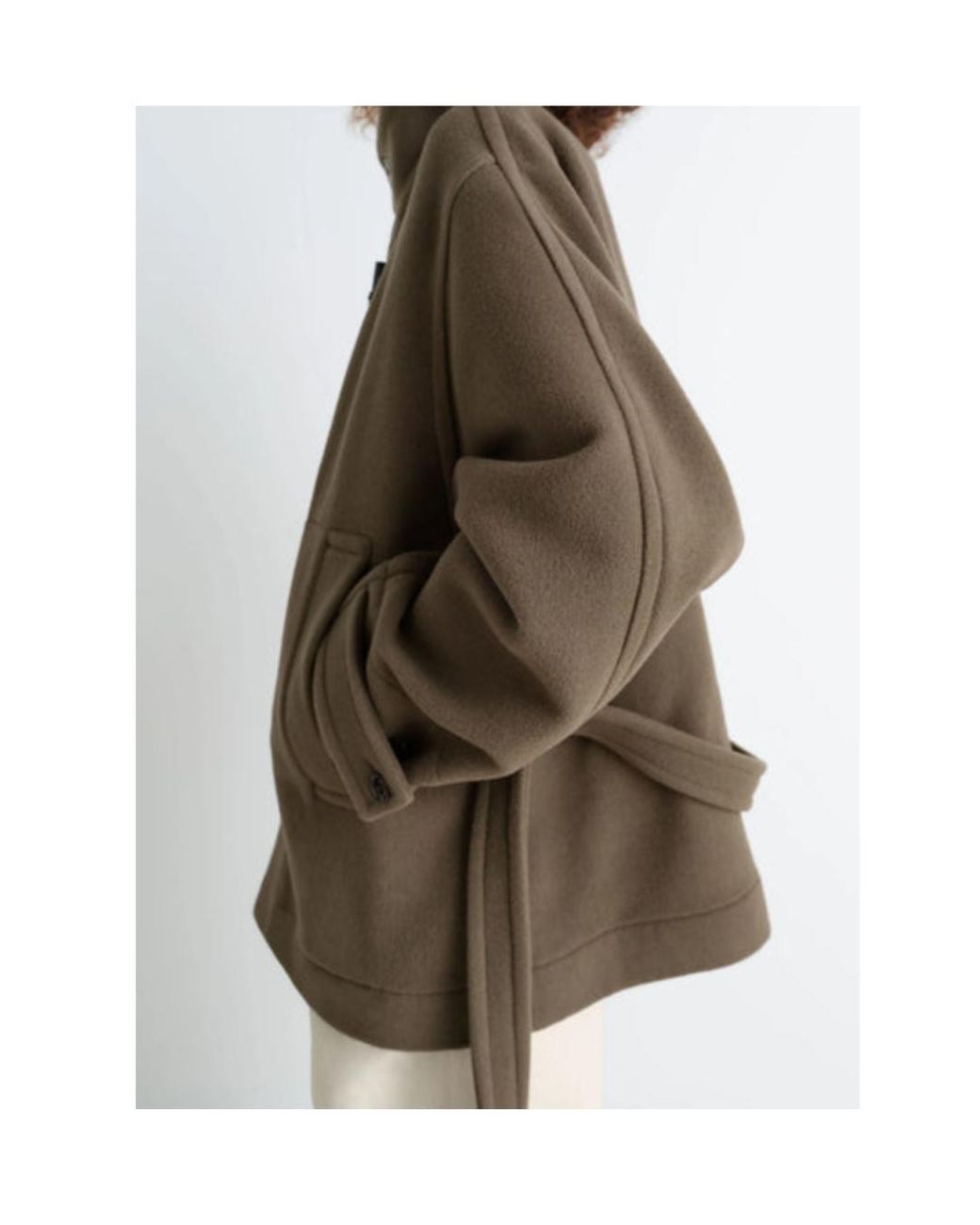 Lemaire Brown Short Duffle Coat