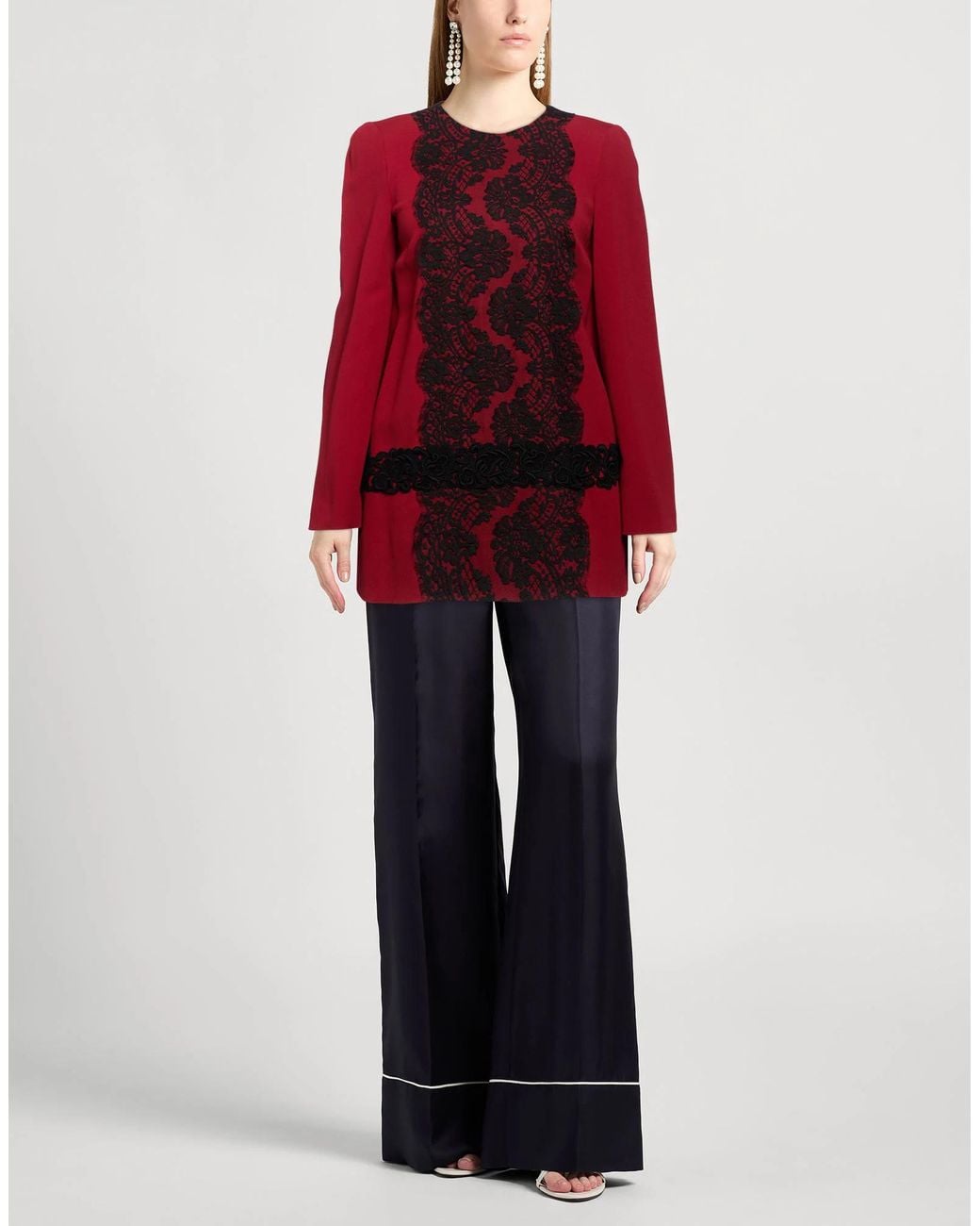 Dolce & Gabbana Red Simple Long-Sleeved Top