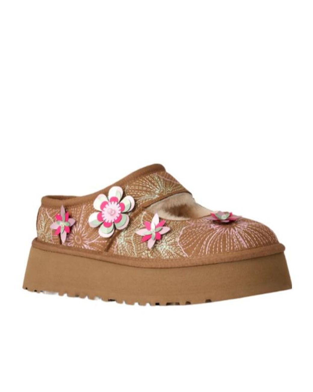 Ugg Brown Bea Mary Jane Meadow Flat Shoes