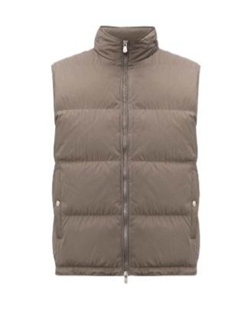 Brunello Cucinelli Brown Sleeveless Padded Jacket for men