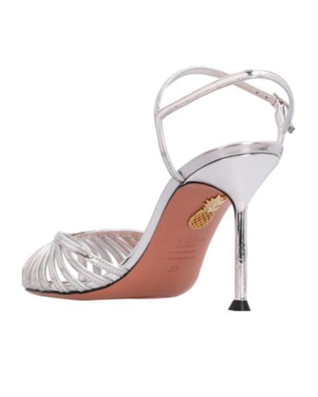 Aquazzura Metallic Strapped Heeled Sandals