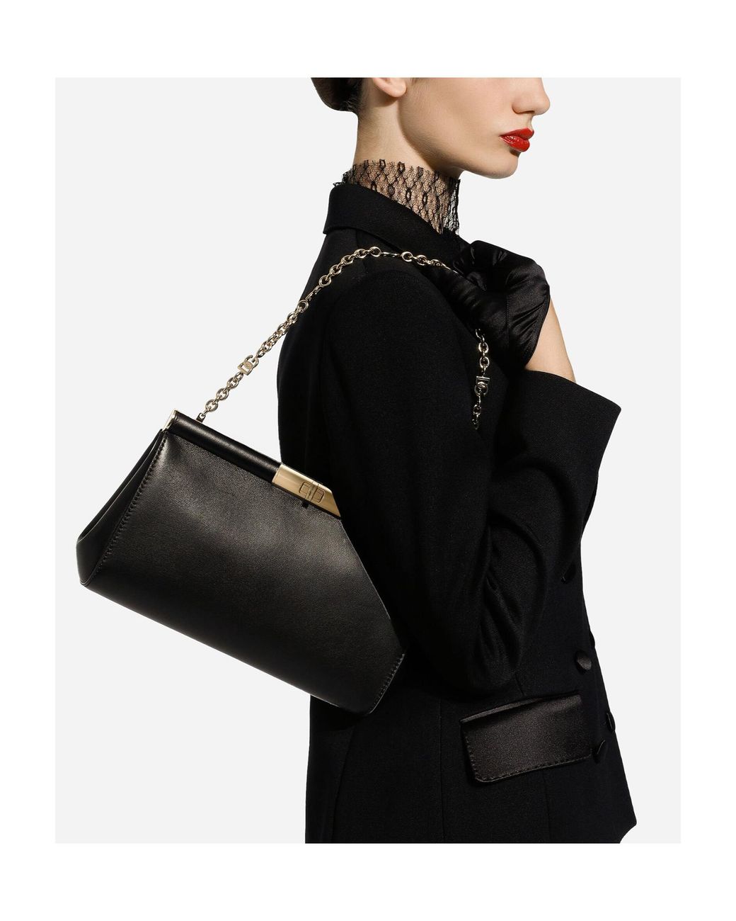 Dolce & Gabbana Black Large Marlene Bag