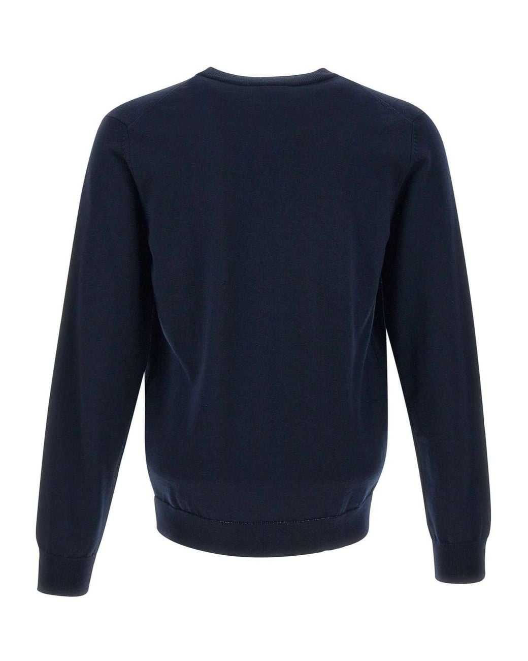 Lacoste Blue Logo Patch Crewneck Knitted Jumper for men