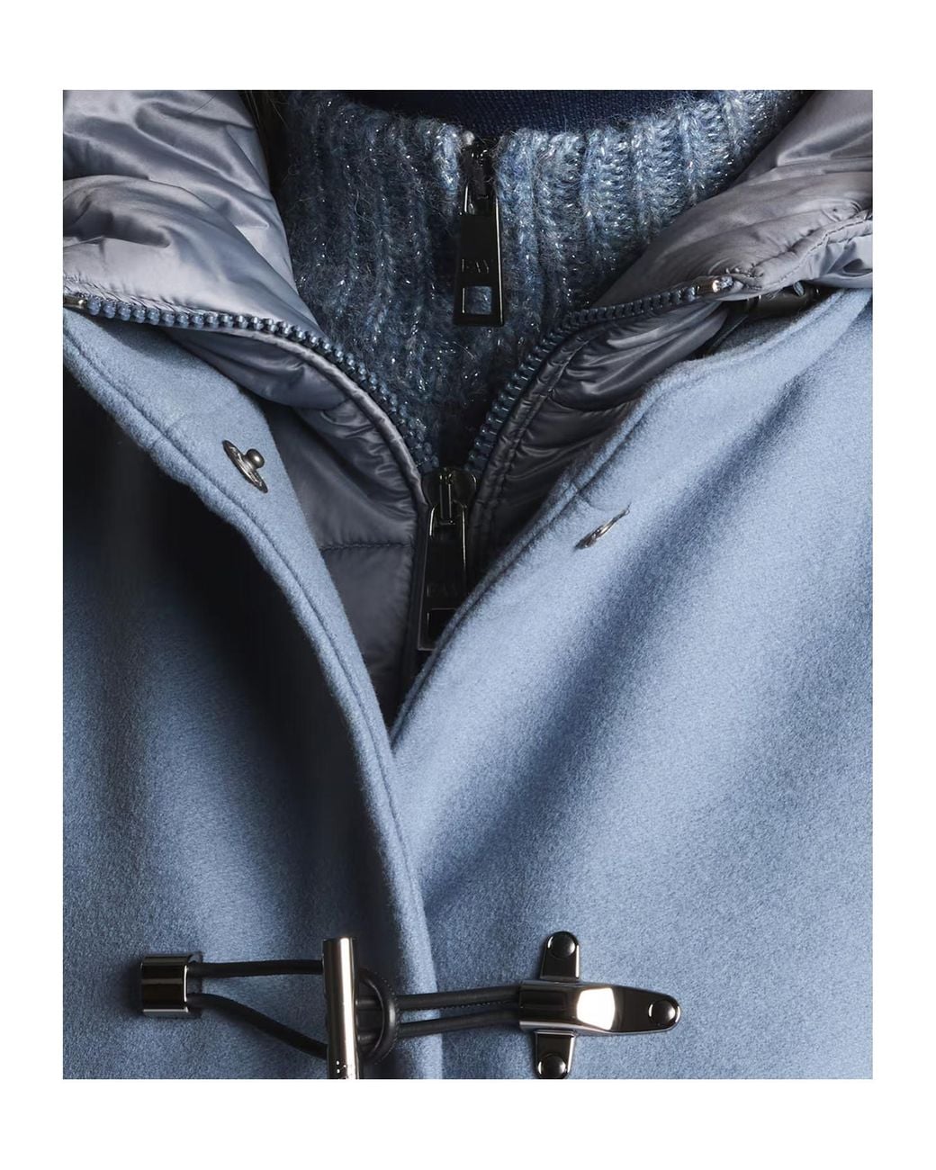 Fay Blue Toggle Wool-Blend Coat