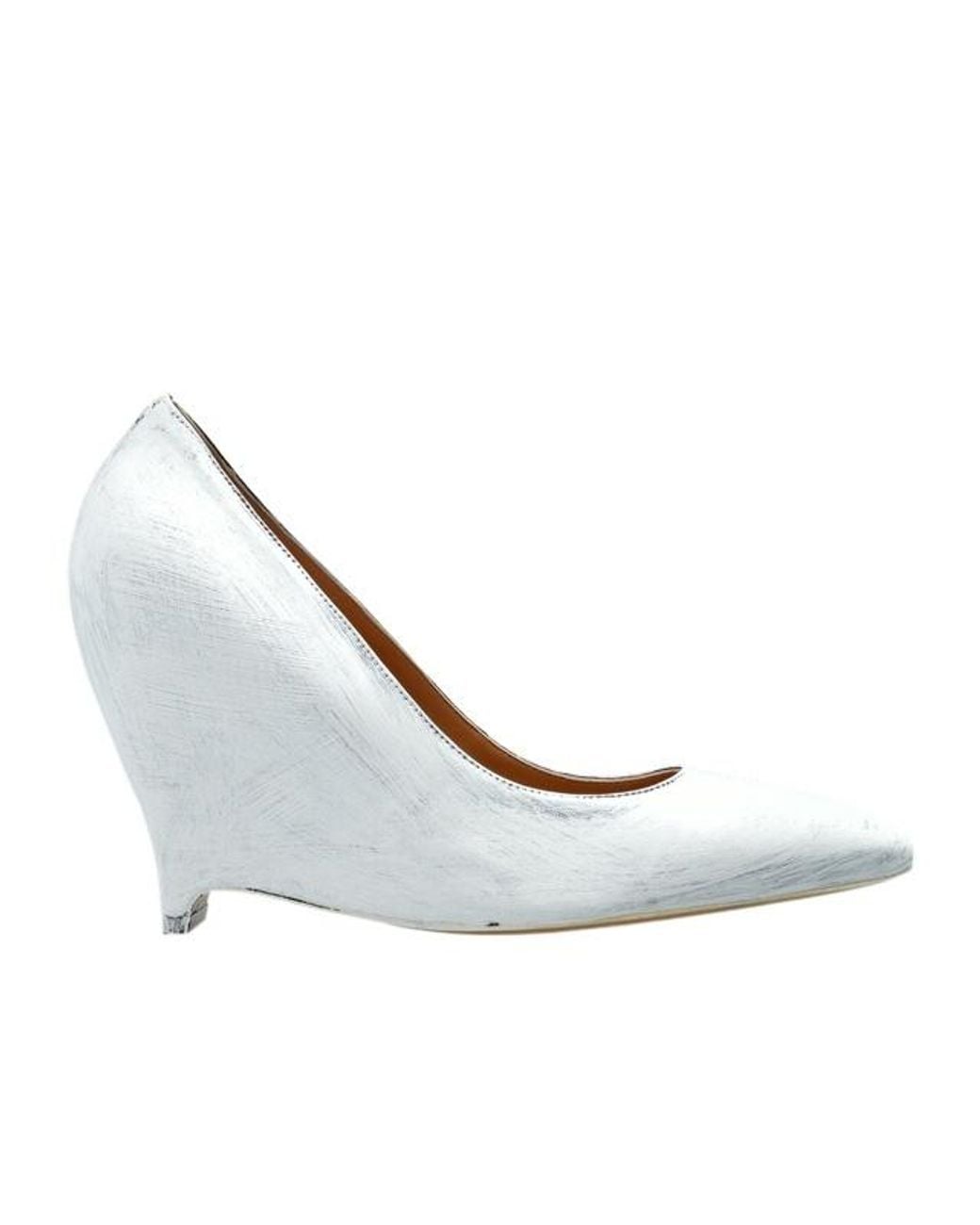 Maison Margiela White Heeled Wedge Shoes