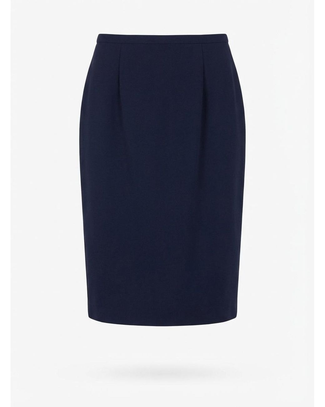 Max Mara Blue Zippered Skirt