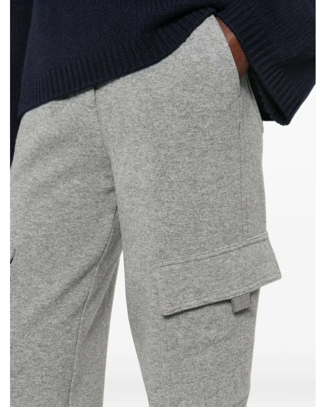 Fabiana Filippi Gray Cargo Casual Trousers