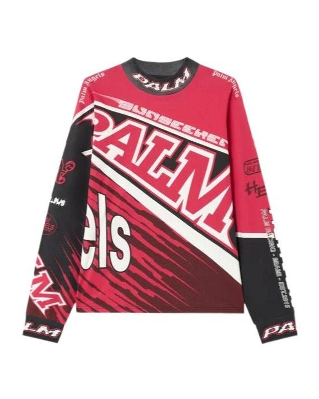 Palm Angels Red Long Sleeve Tops for men