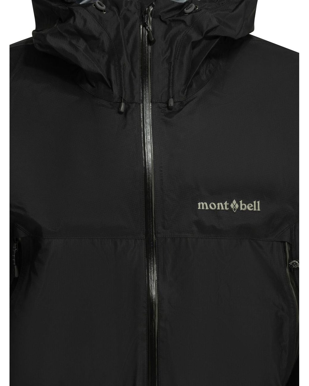 Montbell Black Rain Trekker Logo-Print Hooded Jacket for men