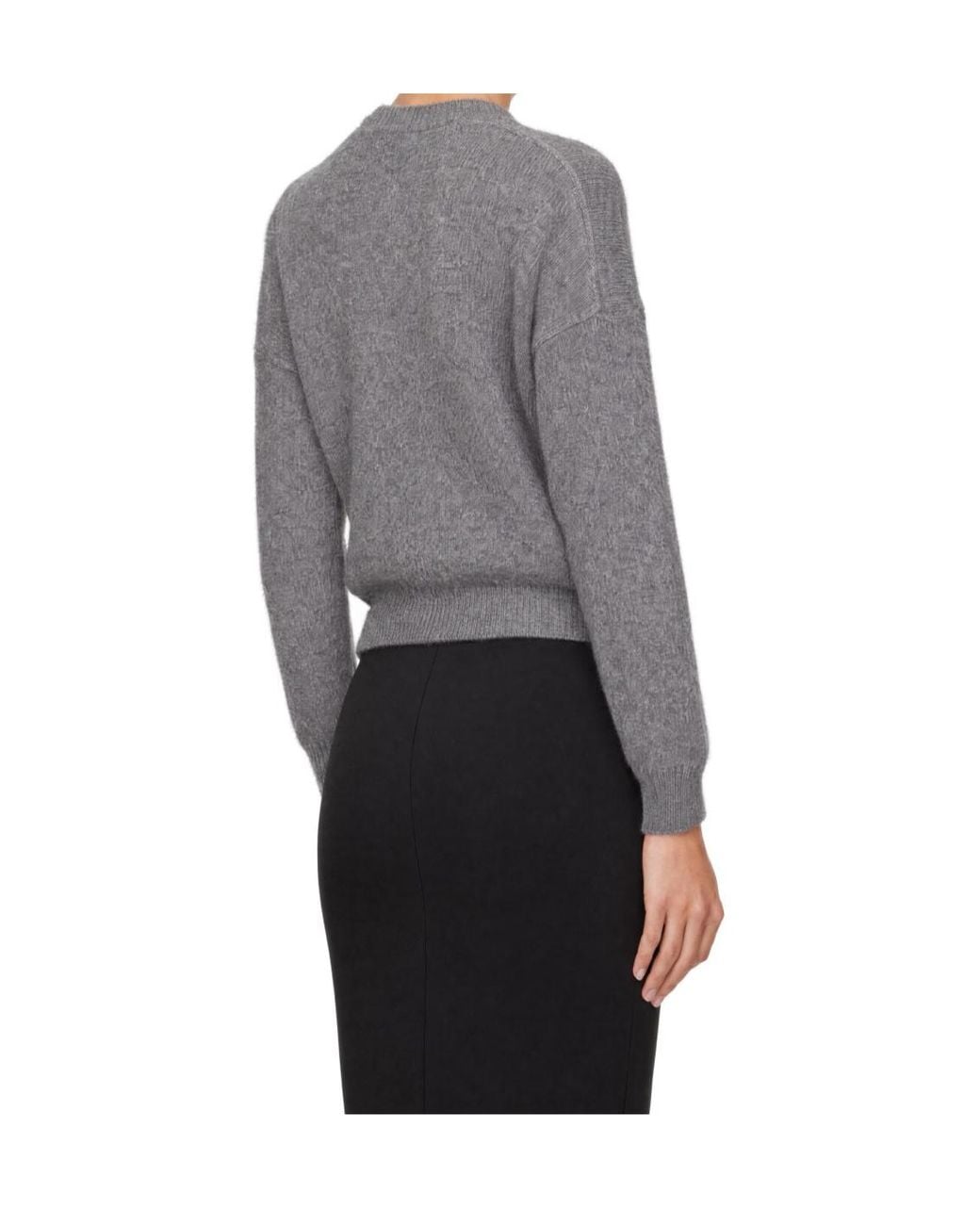 Loulou de Saison Gray Crew-Neck Long-Sleeve Sweater