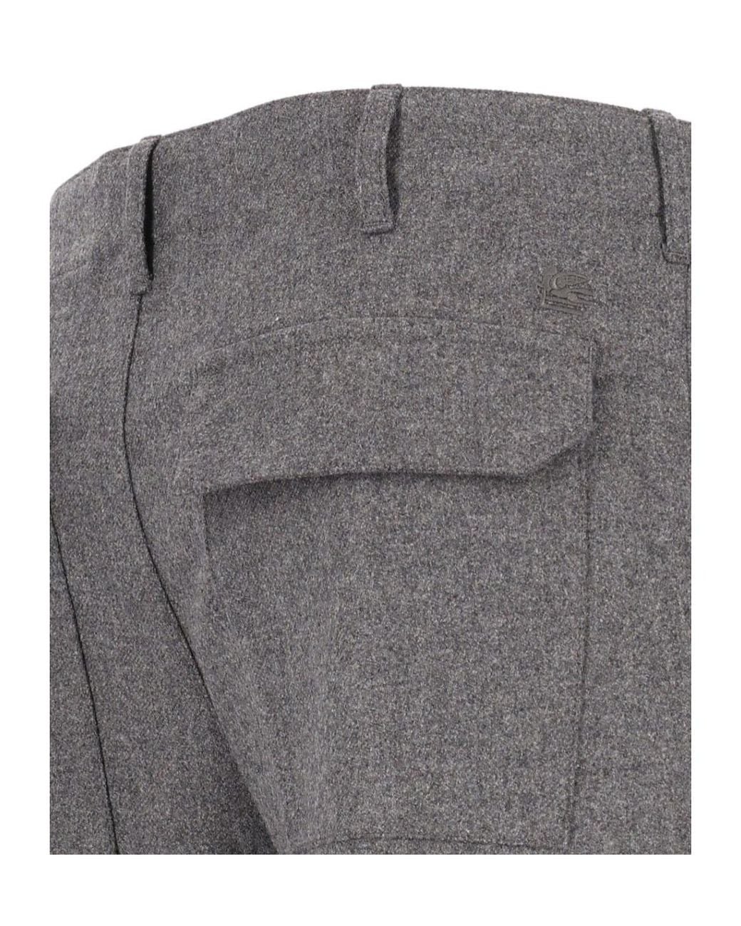Etro Gray Roma Sport Tailored Pants for men