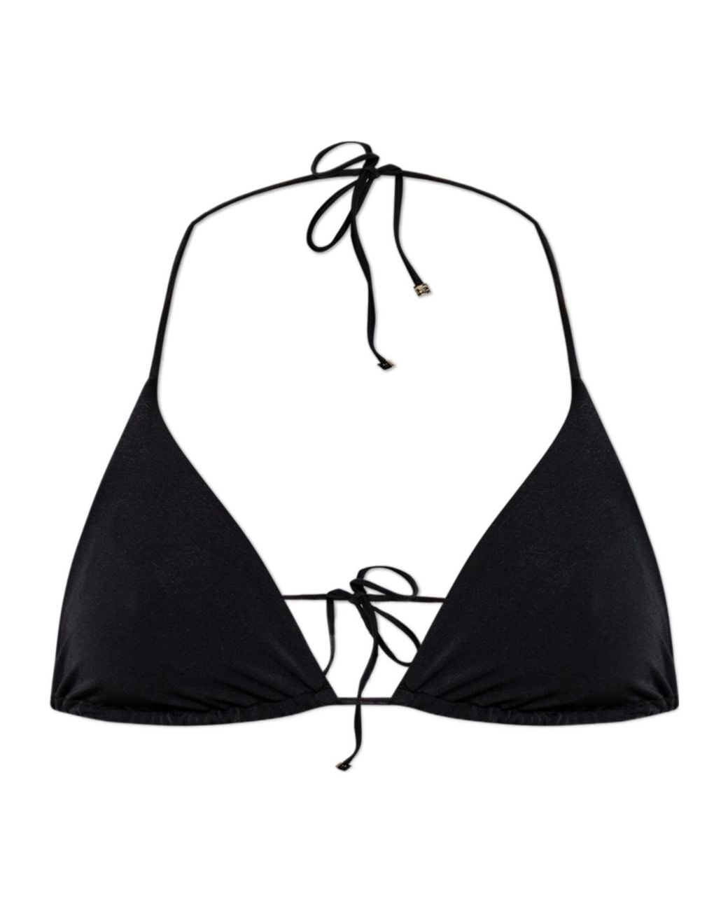 DSquared² Black Lace-Up Bikini Top