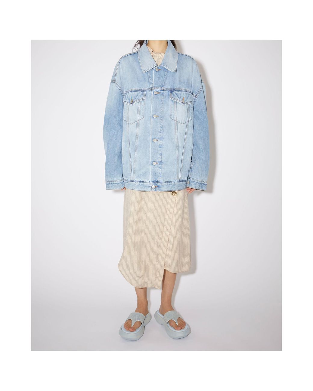 Acne Blue Flap-Pocketed Buttoned Jacket for men
