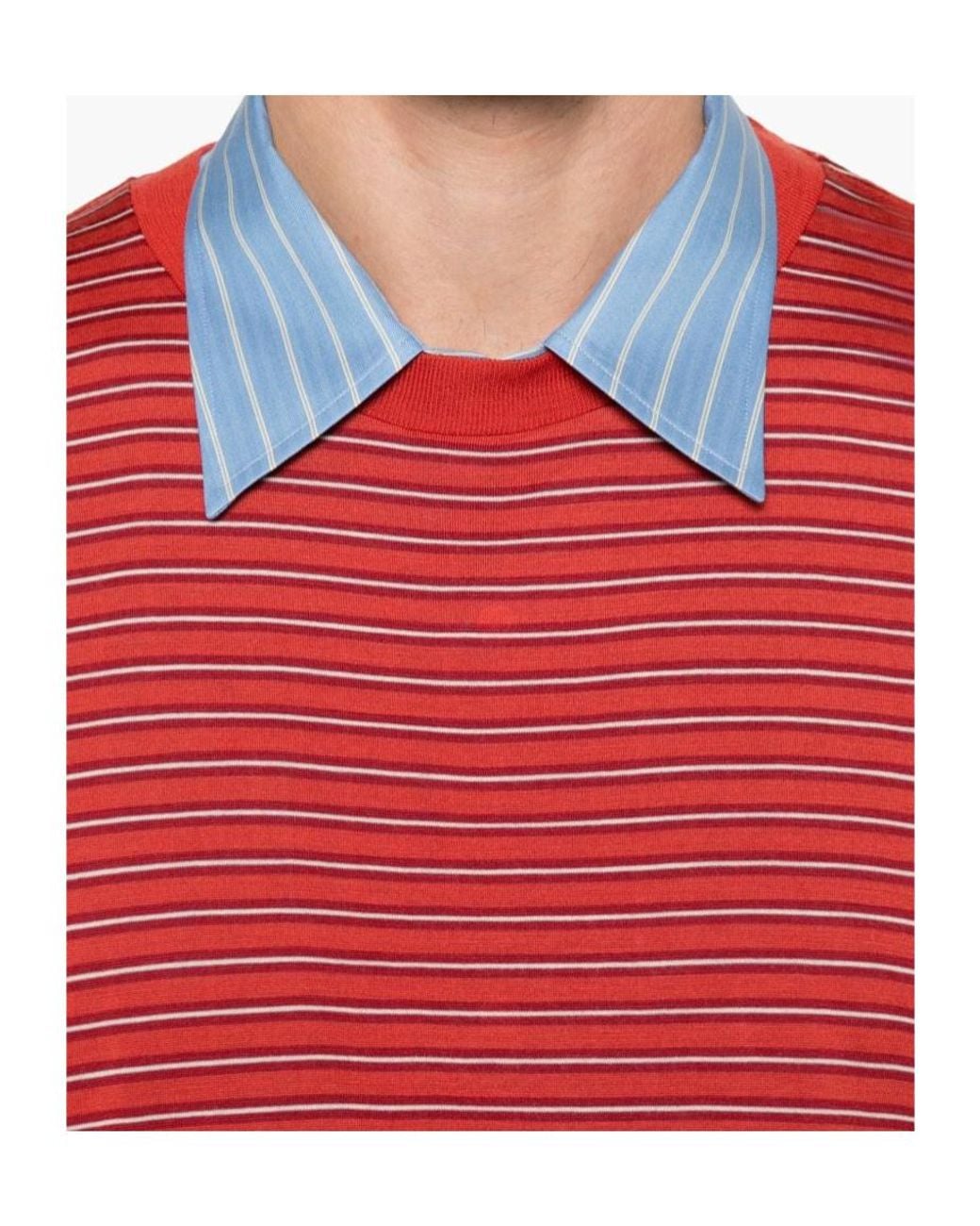 Auralee Red Long-Sleeve T-Shirt for men