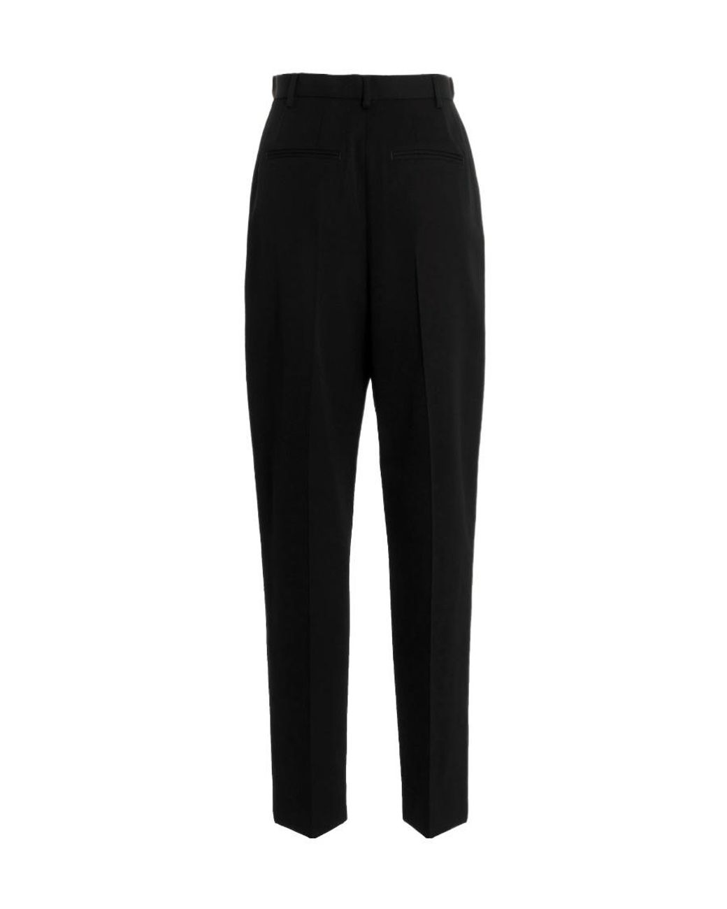Tory Burch Black Straight-Leg Mid-Rise Pants
