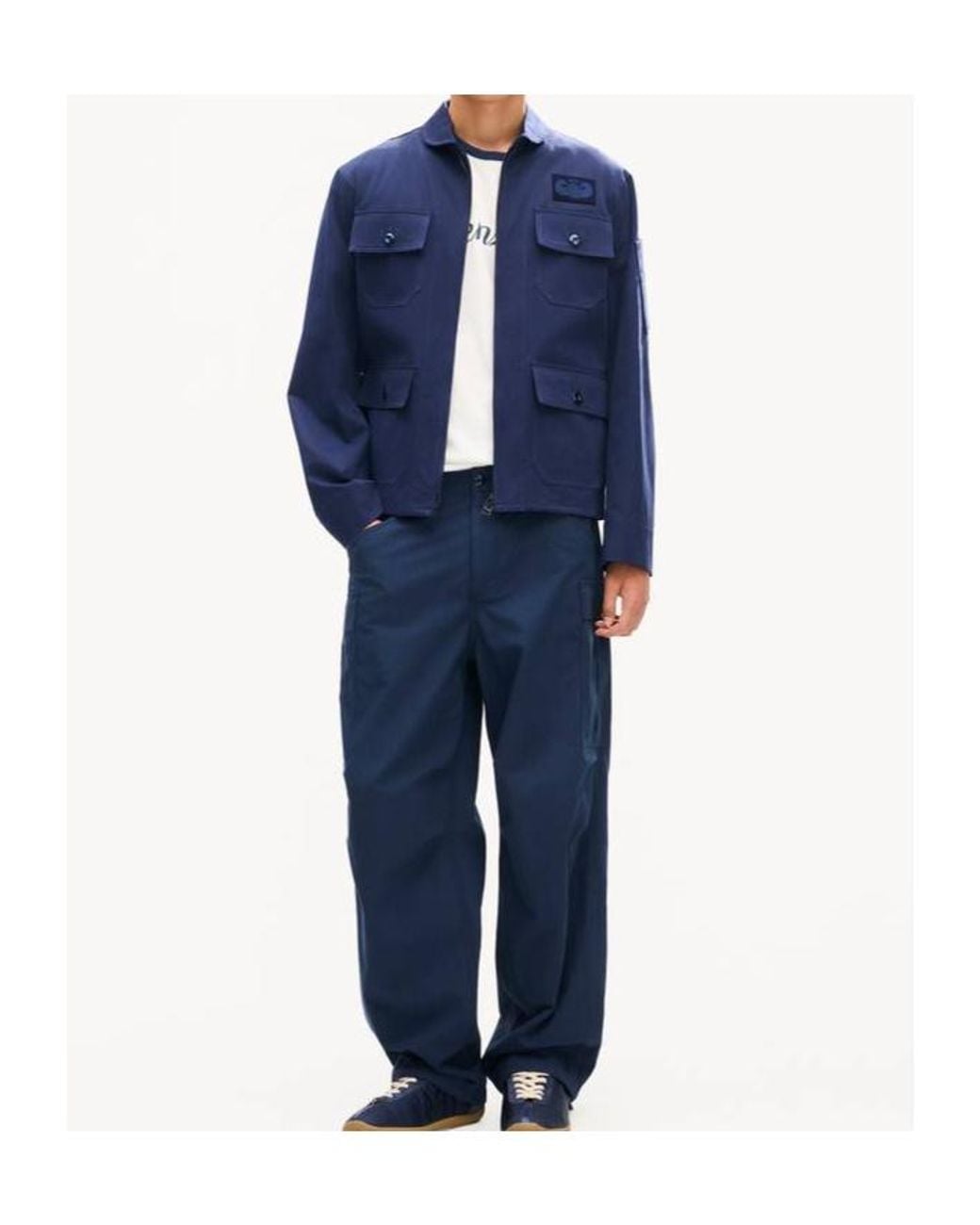 KENZO Blue Utility Pocket Jacket for men