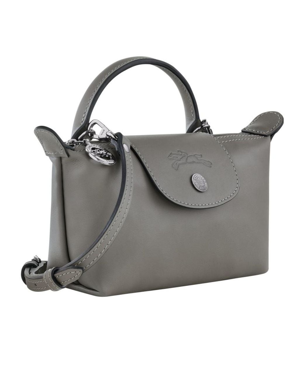 Longchamp Gray Le Pliage Xtra Xs Pouch Bag