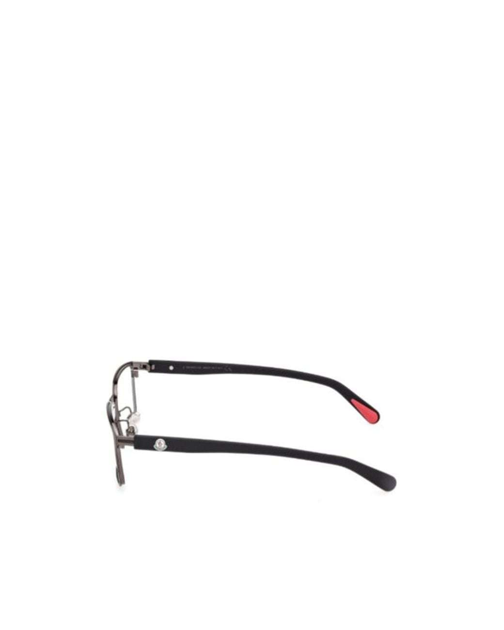 Moncler White Eyewear Rectangle Frame Glasses for men