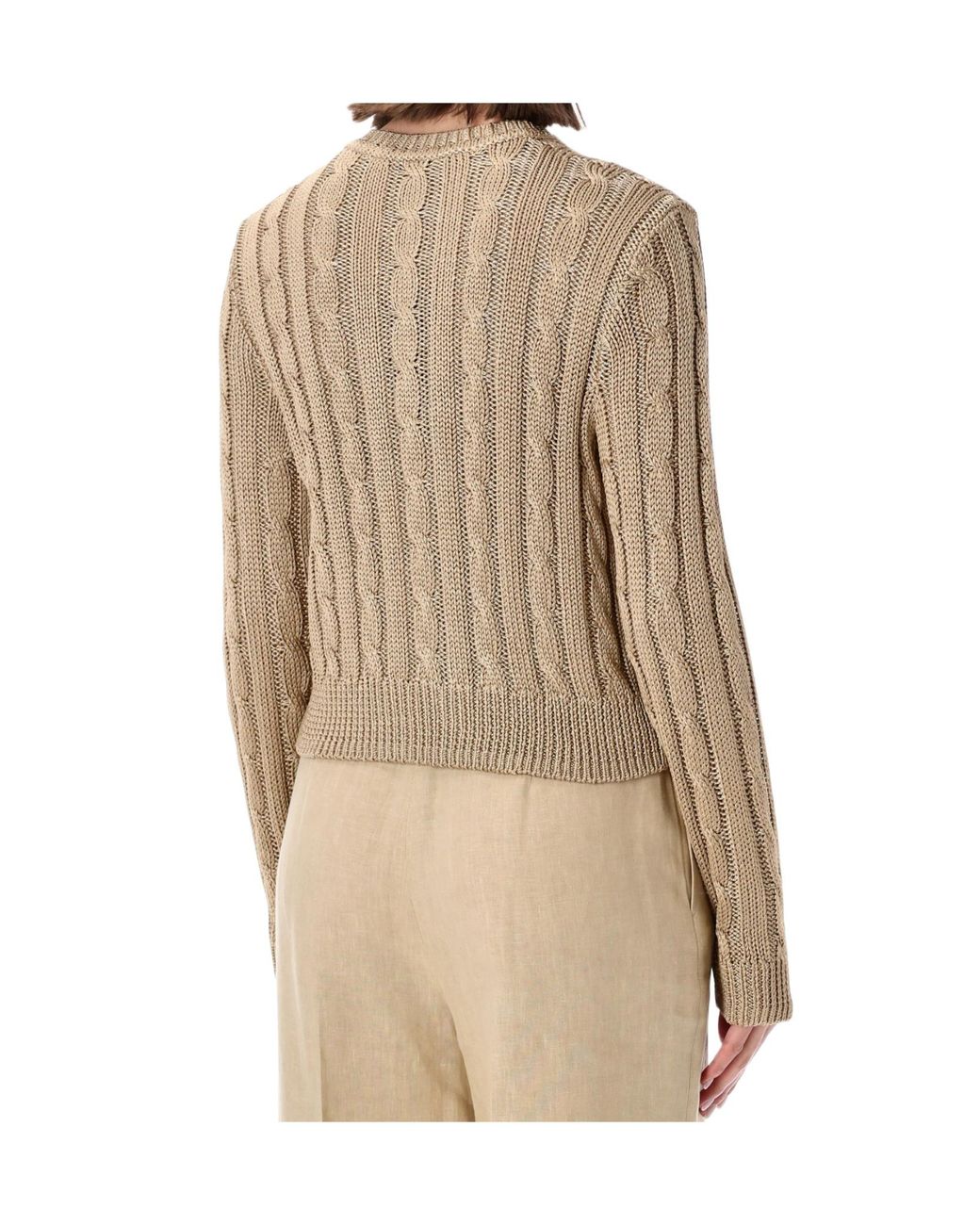 Ralph Lauren Natural Cable-Knit Cardigan