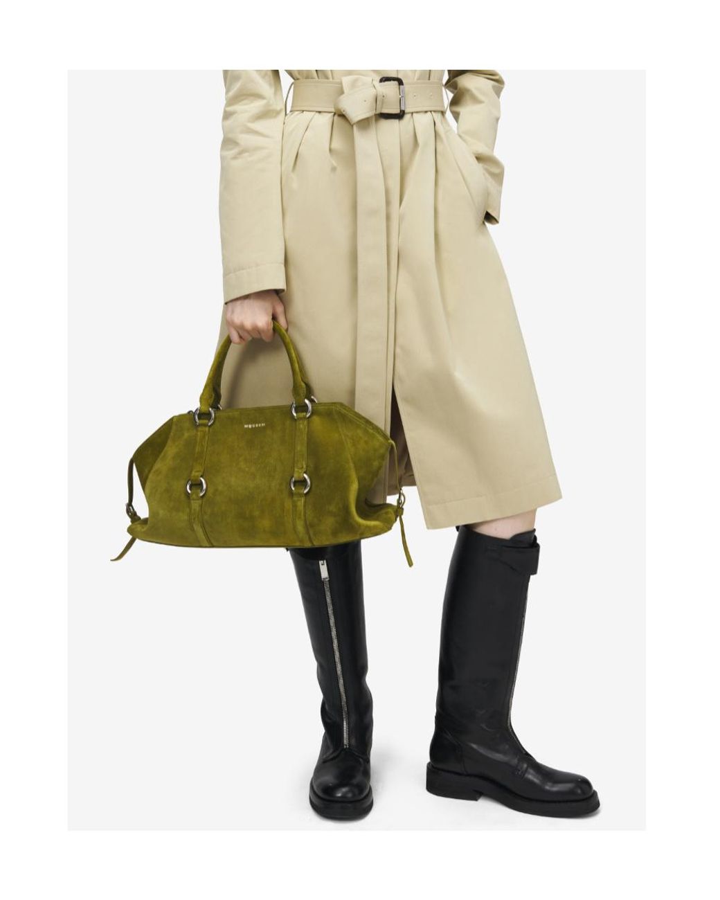McQueen Green Farringdon Medium Tote Bag