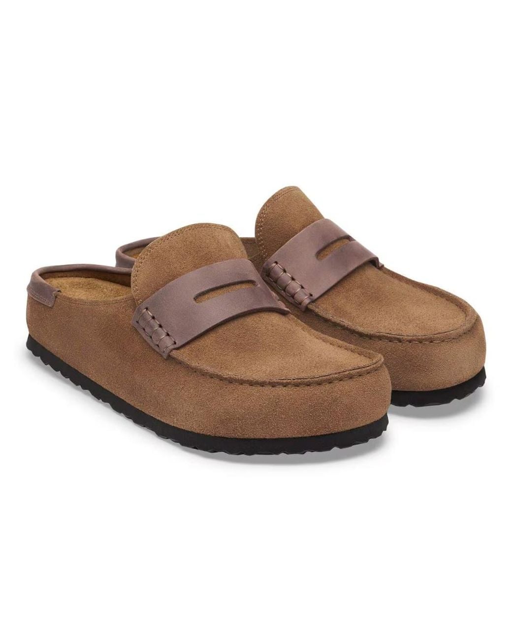 Birkenstock Brown Naples Slip-On Flat Shoes for men
