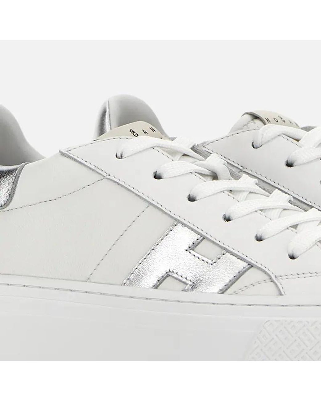 Hogan White H705 Leather Sneakers