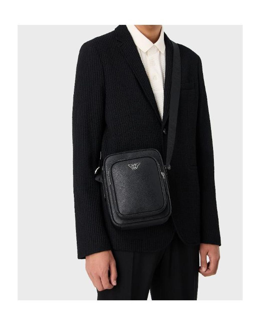 Emporio Armani Black Sustainability Collection Bag for men