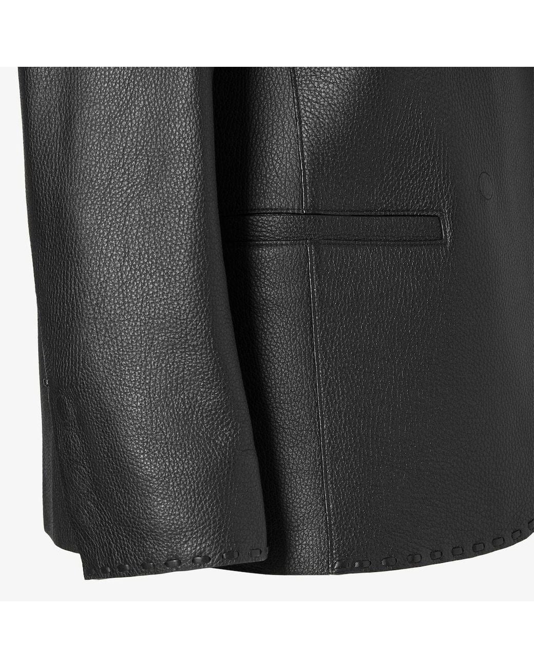 Fendi Black Deerskin Selleria Jacket