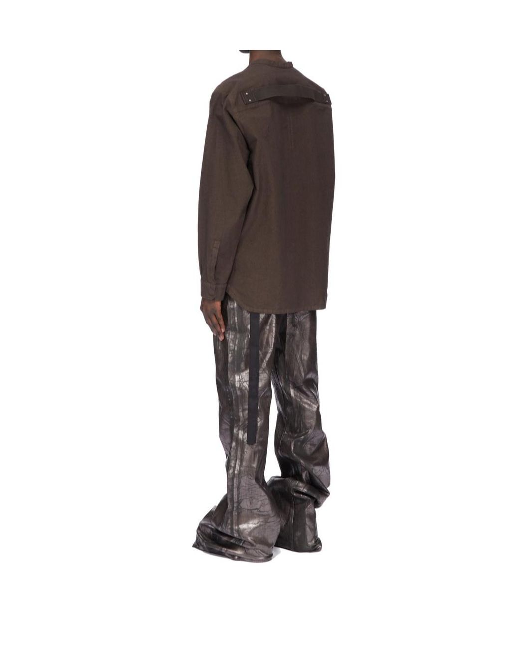 Rick Owens Brown Button-Fastening Cotton Shirt for men