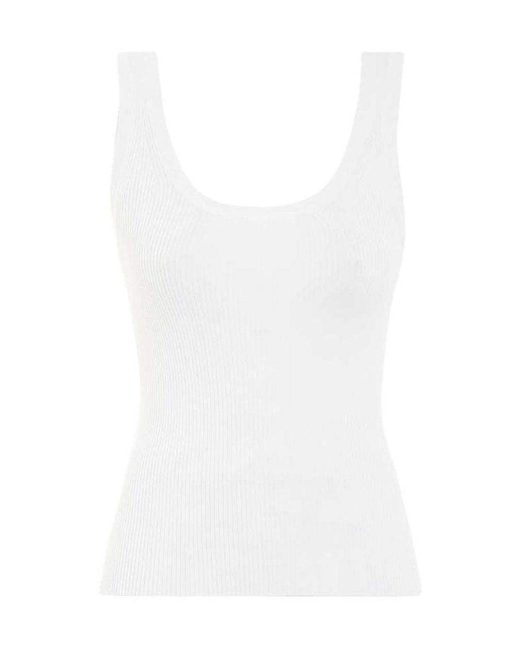 Zimmermann White Raie Low Neck Vest